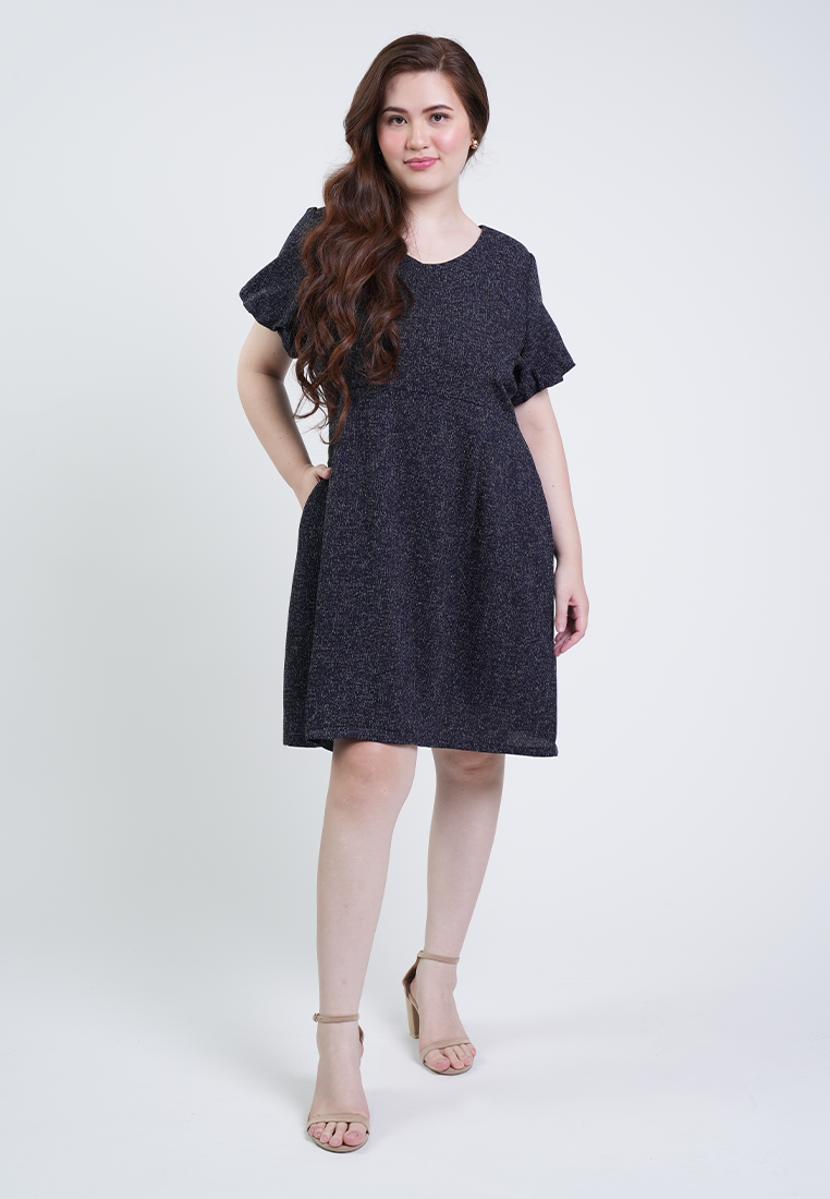 Milly Plus Size Angelina Flutter Sleeve Tweed Dress