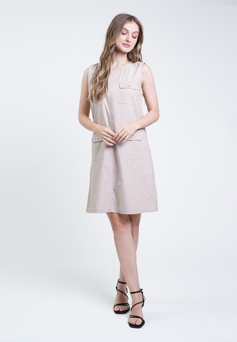 Lara Pocket-Detail Shift Dress