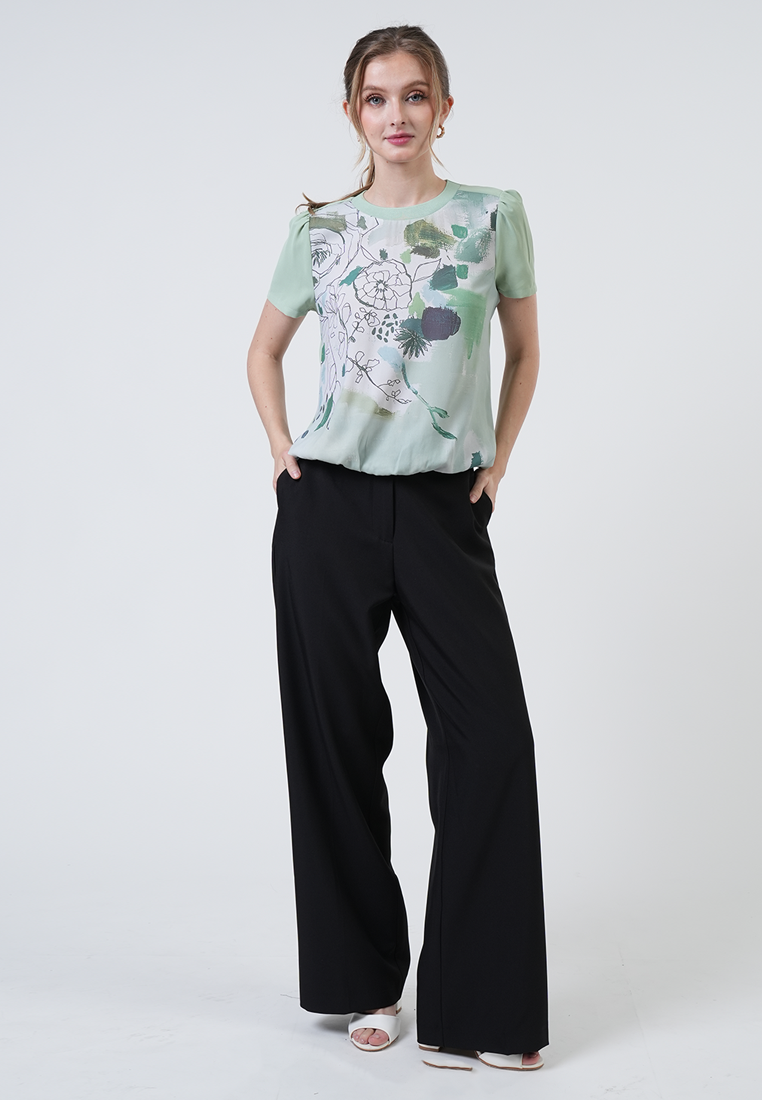 Miranda Vibrant Painterly Bloom Top