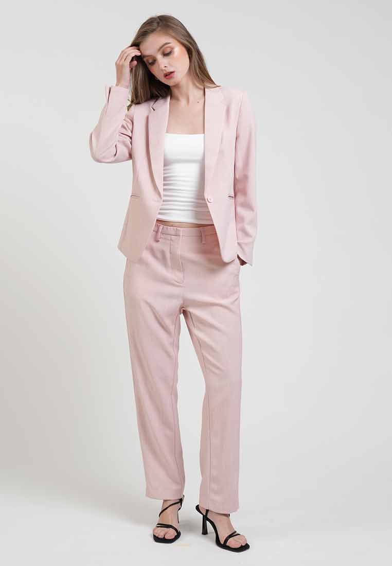 Frances Notched Lapel Button Blazer