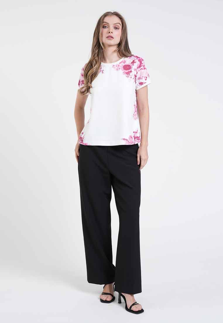 Glenda Watercolor Floral Blouse