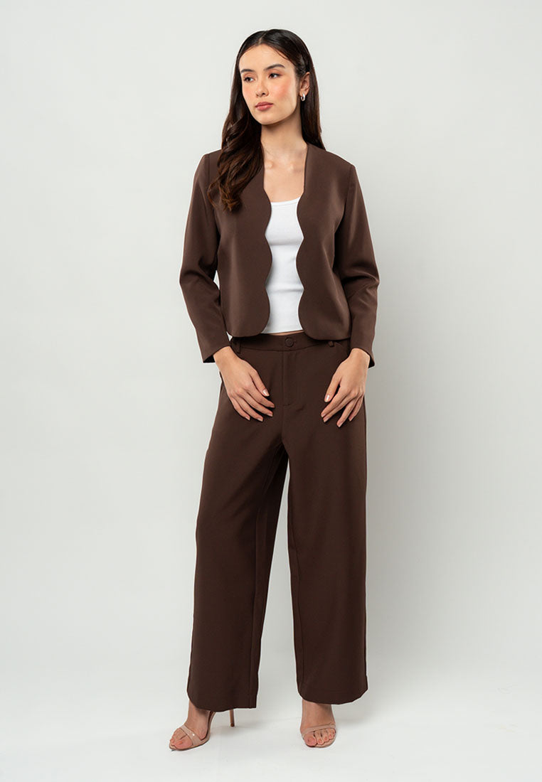 Rhian Scalloped Cropped Blazer
