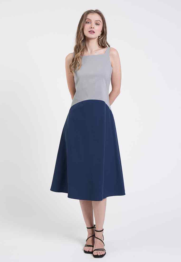 Claire Color-Block Sleeveless Dress