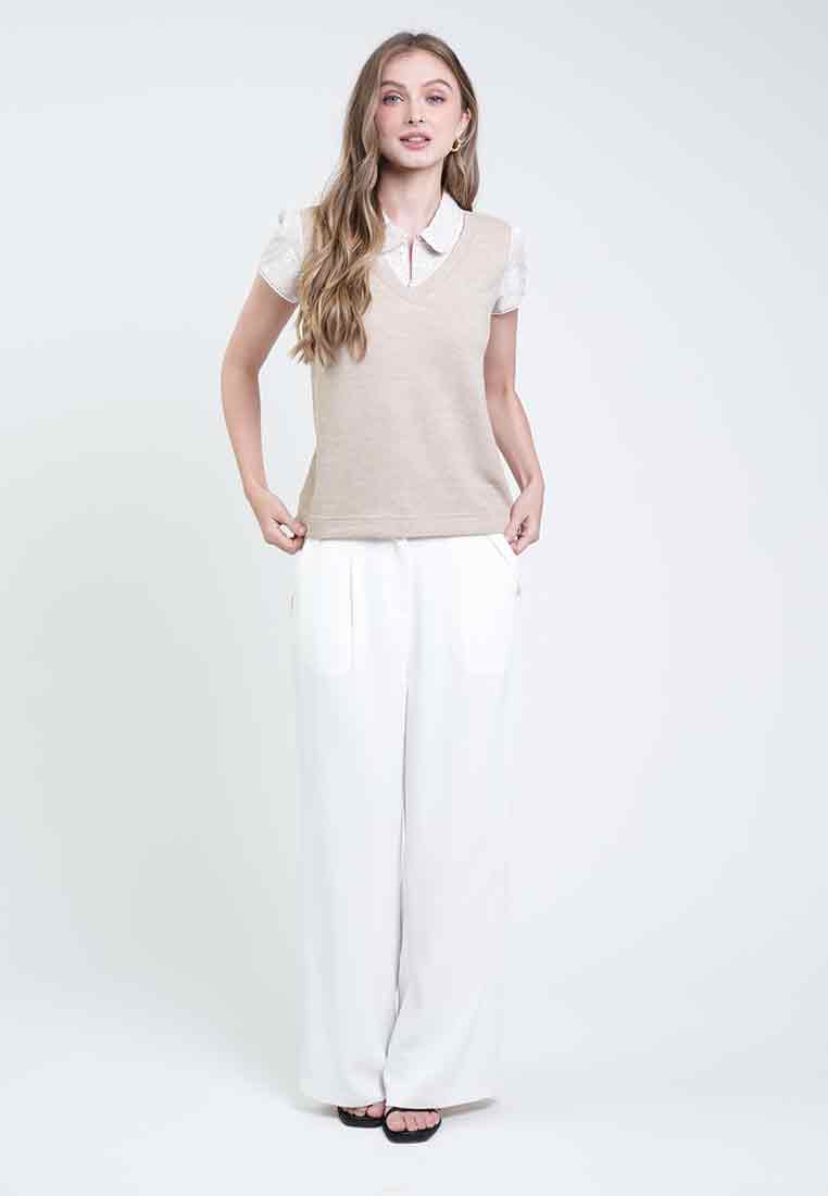 Aria 2-in-1 Knitted Vest Blouse