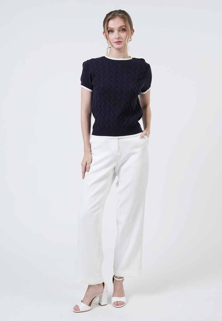 Clarisse Contrast Tipped Knit Top