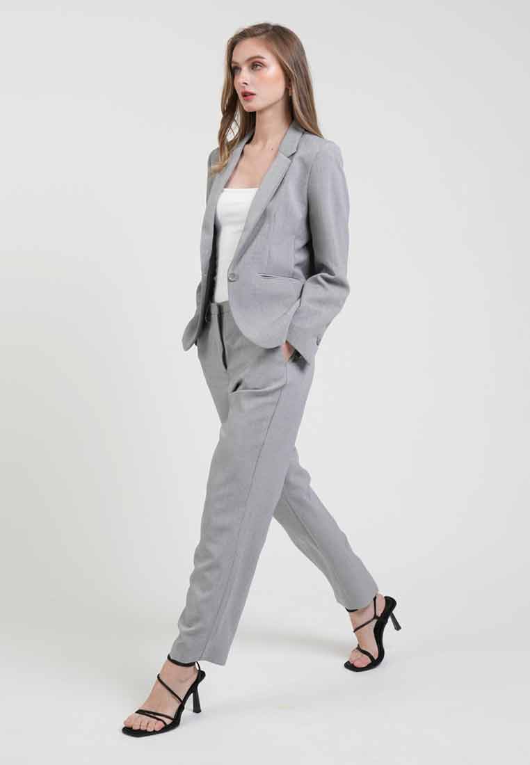 Frances Notched Lapel Button Blazer