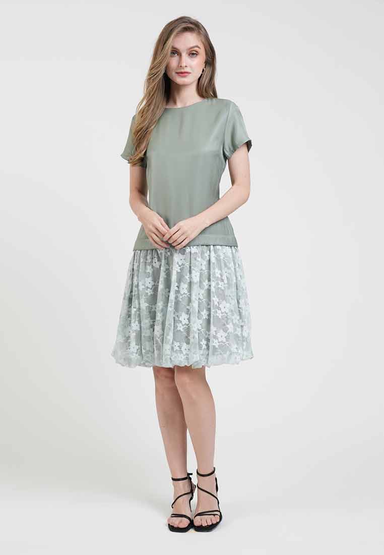 Sophie Floral Laced Midi Dress