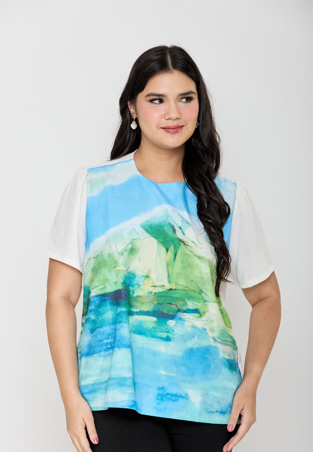 Milly Plus Size Sofiana Abstract Print Top