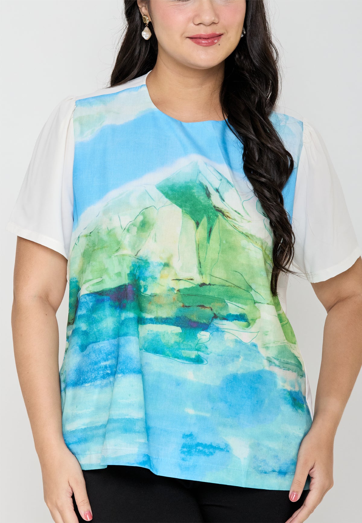Milly Plus Size Sofiana Abstract Print Top
