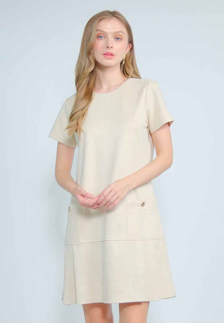 Emma Pleated Pocket Midi Dress