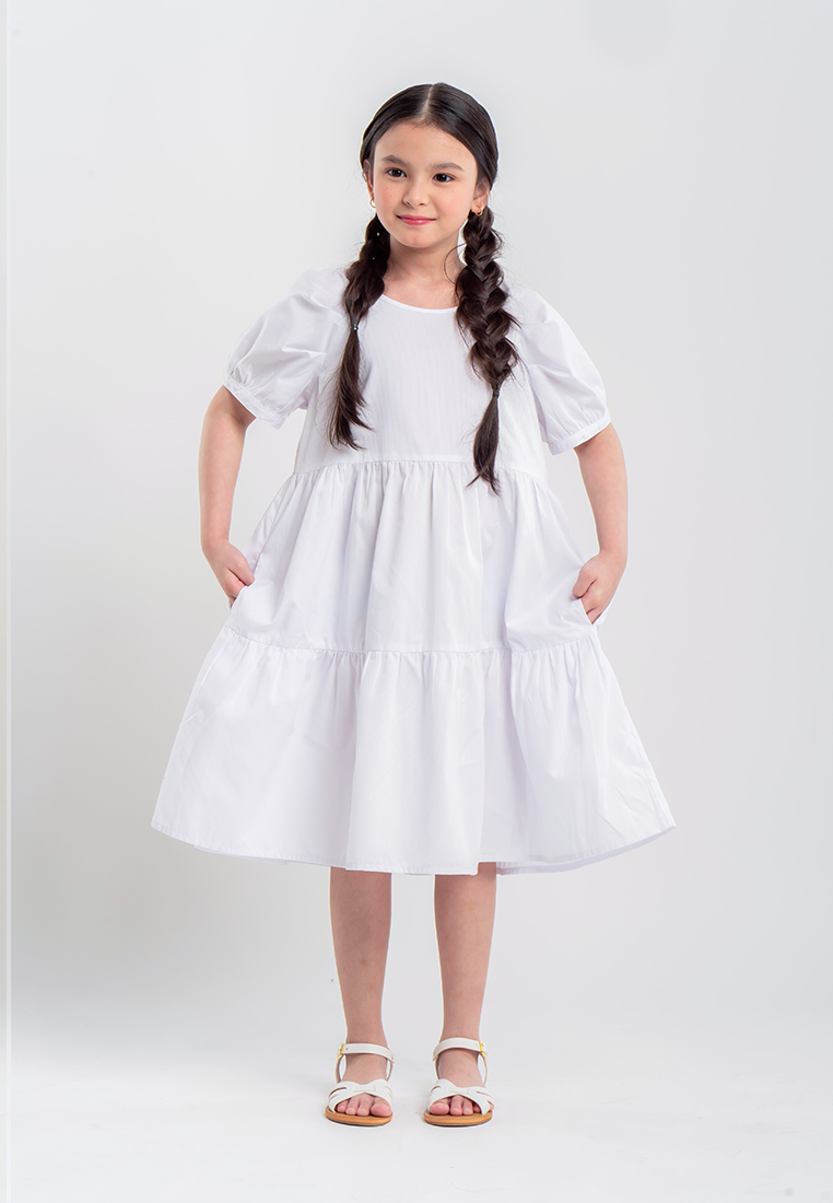 Treehouse Kids Zenaya Dress with Puff Sleeves
