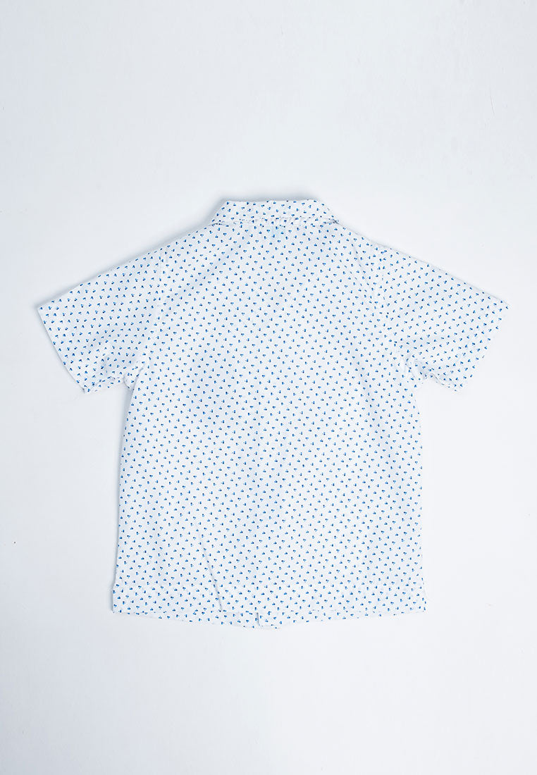 Treehouse Kids Boys' Short Sleeves Printed Camp Collar Shirt