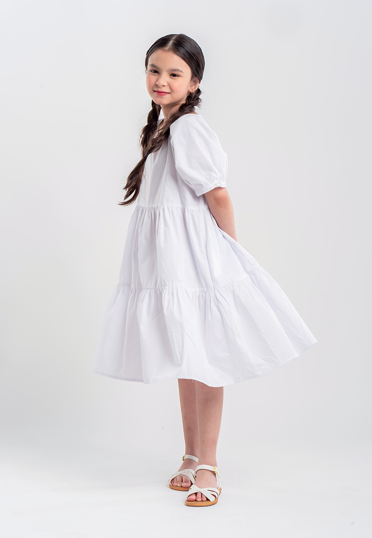 Treehouse Kids Zenaya Dress with Puff Sleeves