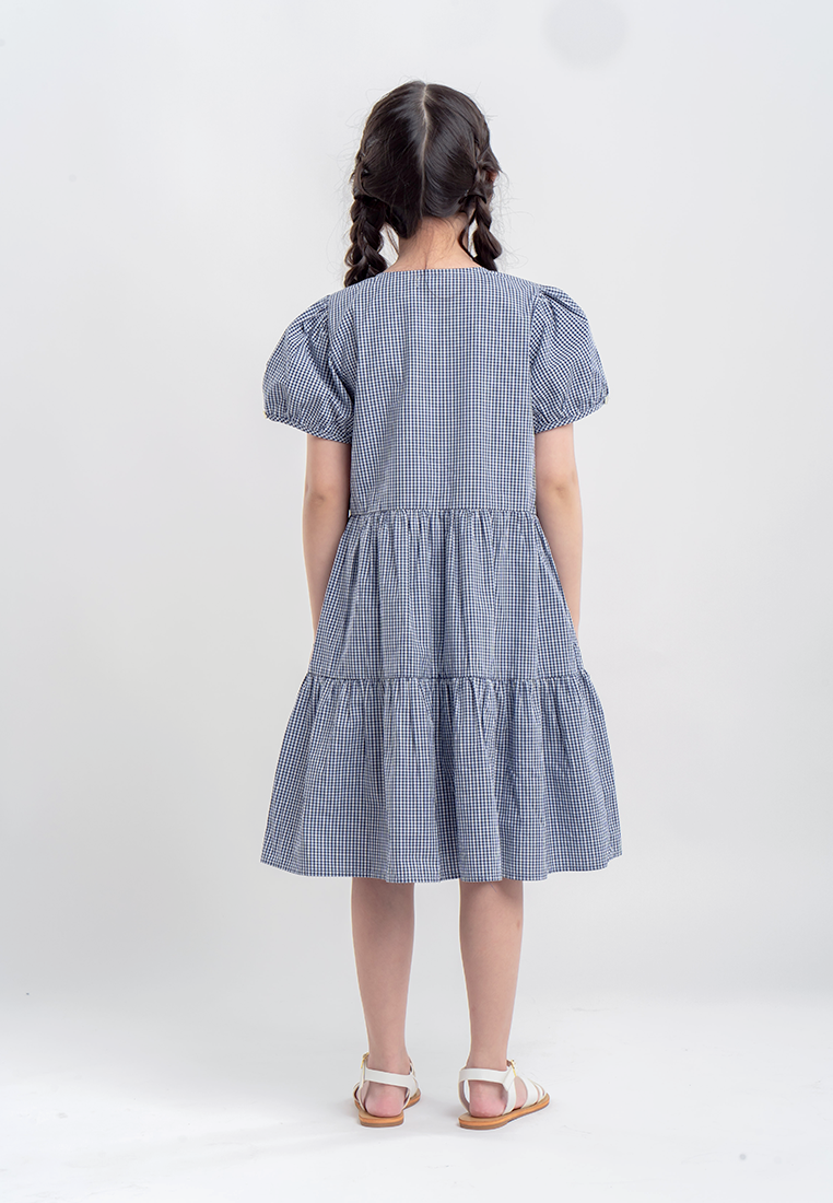 Treehouse Kids Arlette Overlap Dress  in Gingham