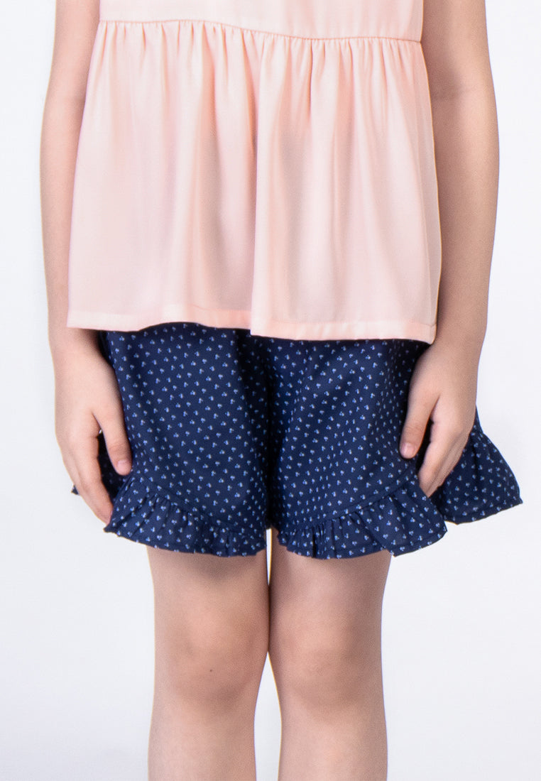 Treehouse Kids Aliya Gartered Shorts with Ruffles