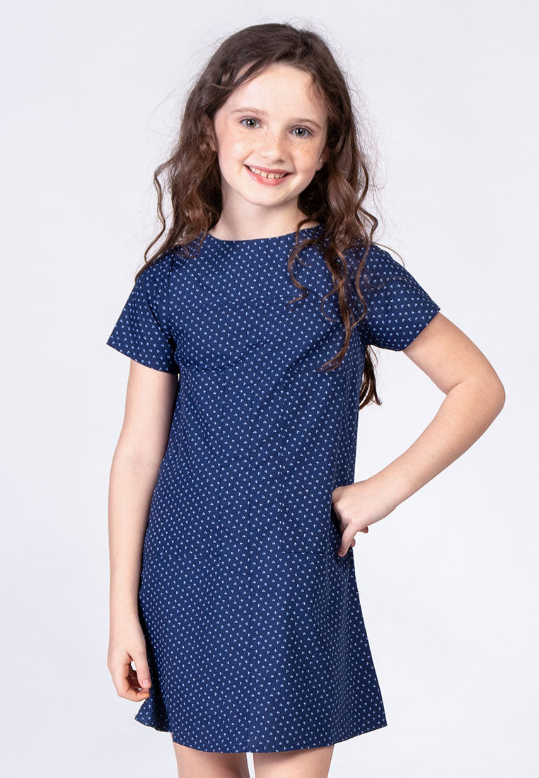 Treehouse Kids Celine Shift  Dress with Front Pocket Detail