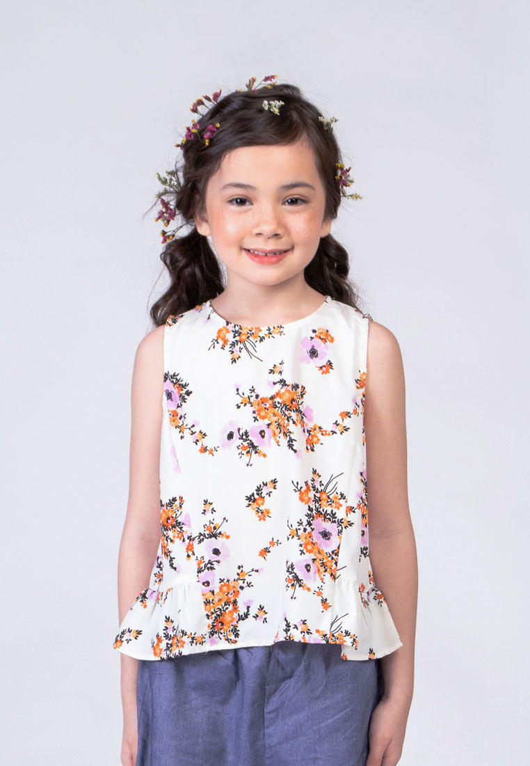 Treehouse Kids Heather Sleeveless Top in Floral Print