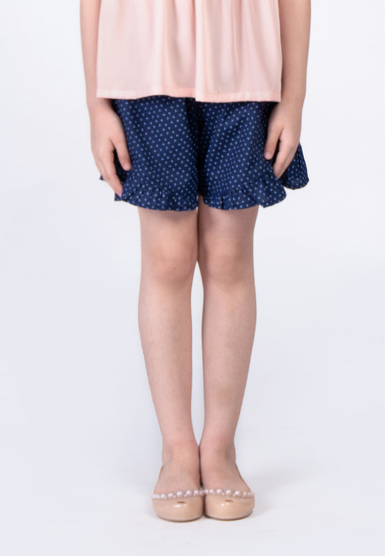 Treehouse Kids Aliya Gartered Shorts with Ruffles