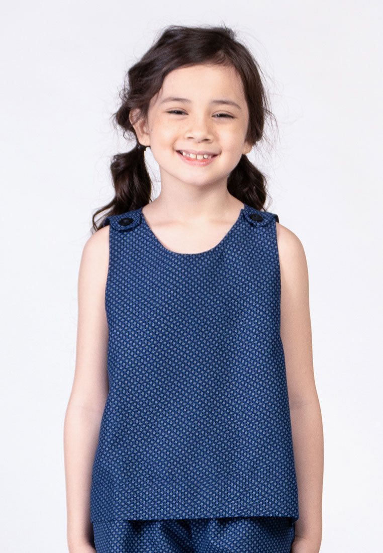 Treehouse Kids Elle Sleeveless Top with Button Detail