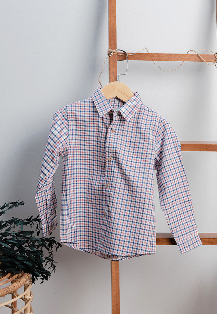 Treehouse Kids Boy's Long Sleeves Checkered Shirt
