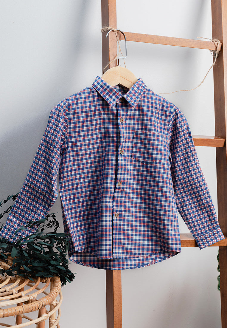 Treehouse Kids Boy's Long Sleeves Checkered Shirt