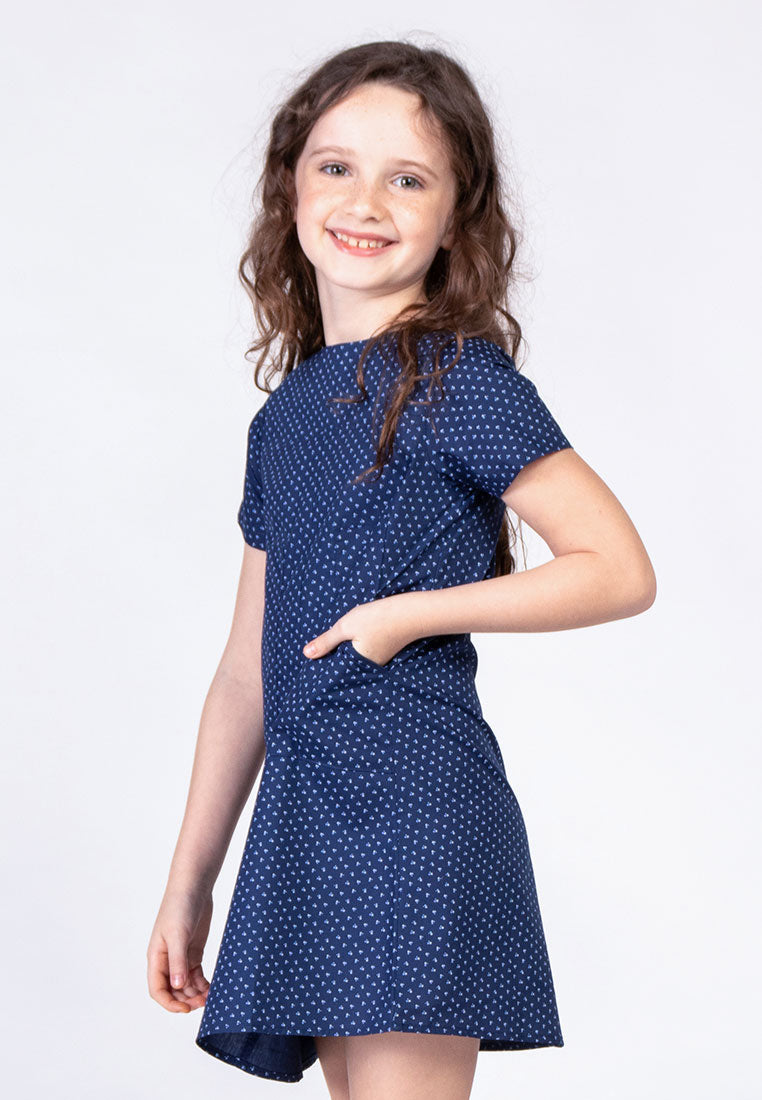 Treehouse Kids Celine Shift  Dress with Front Pocket Detail