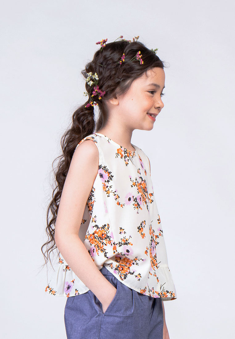 Treehouse Kids Heather Sleeveless Top in Floral Print
